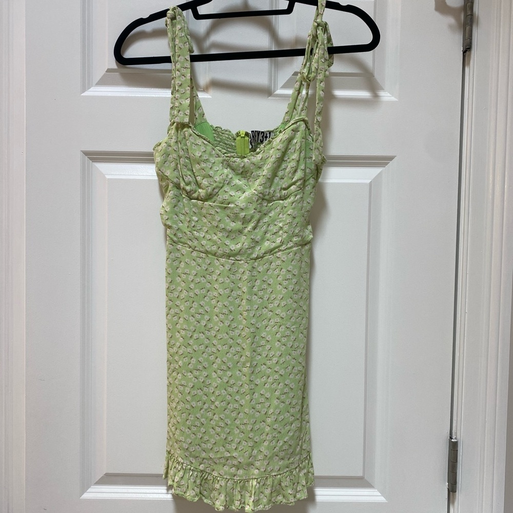 Hopes Boutique Lime Green Mini Dress